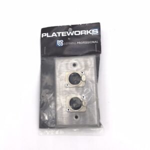 Pro Co WP1066 Plateworks Single-Gang Stainless Steel Wall Plate W/ XLR-F/ M Conn