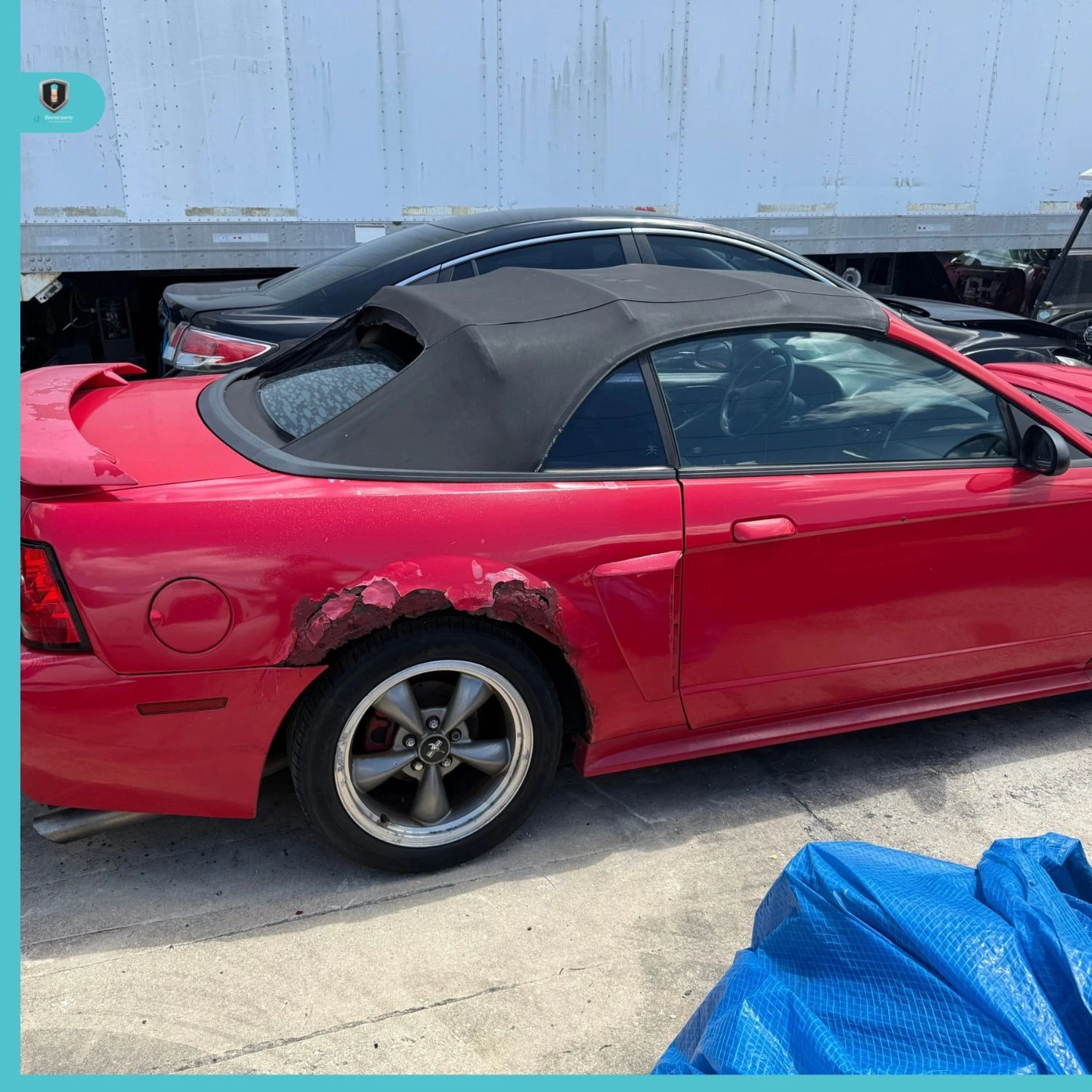 1999-2004 Ford Mustang GT Right Front Door OEM Red