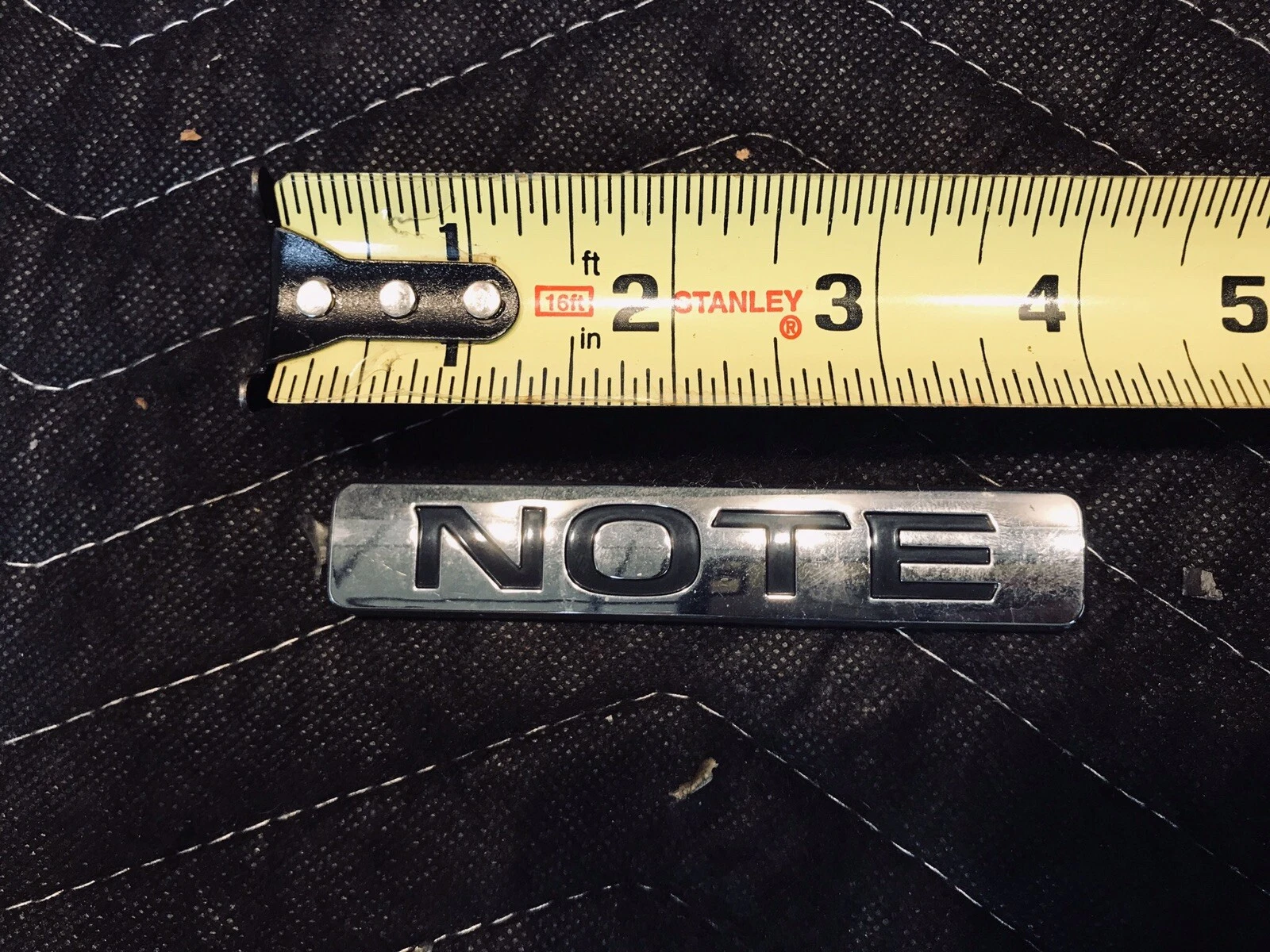 12-16 NISSAN VERSA NOTE REAR TRUNK GATE EMBLEM LOGO BADGE SYMBOL SET CHROME - Image 4