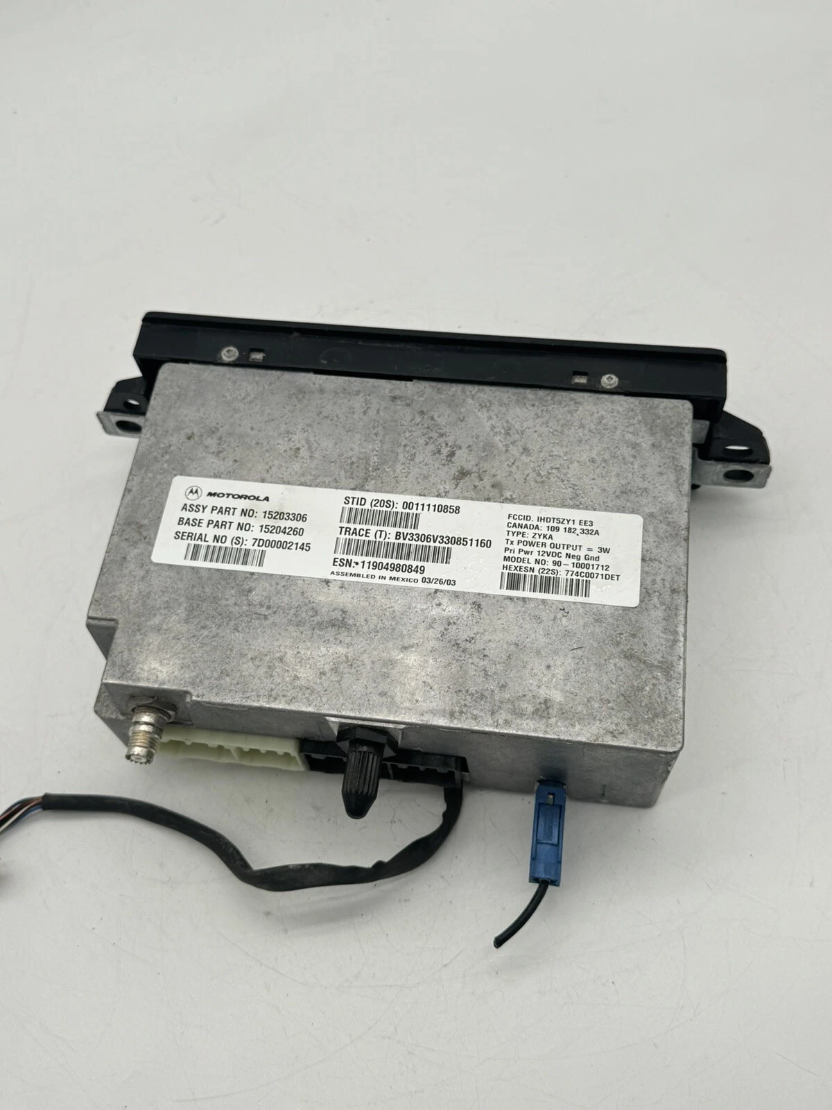 2003-2007 HUMMER H2 FRONT DASHBOARD ONSTAR COMMUNICATION CONTROL MODULE 15203306 - Image 9