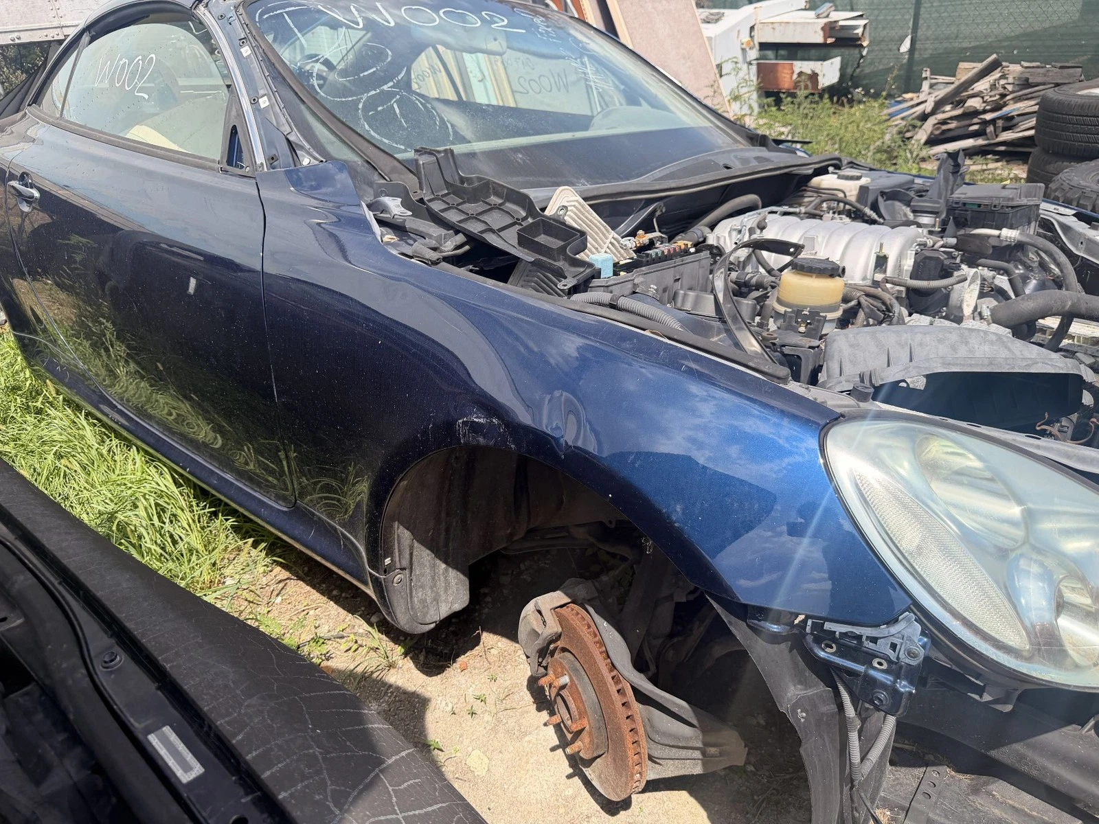 02-10 Lexus SC430 Front Right Passenger Side Fender blue - Image 2