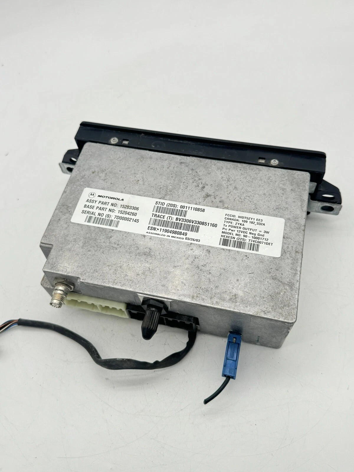 2003-2007 HUMMER H2 FRONT DASHBOARD ONSTAR COMMUNICATION CONTROL MODULE 15203306 - Image 8