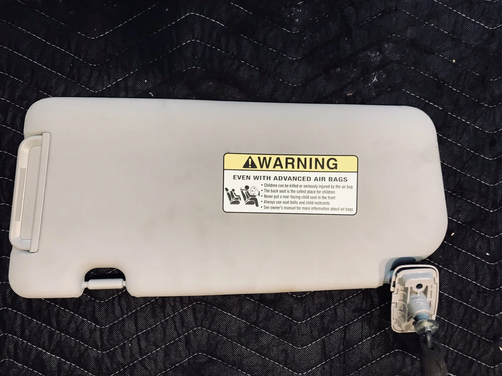 2006 - 2012 2014 Kia Sedona Right RH Driver Sun Visor & Mirror Gray OEM LKQ - Image 3