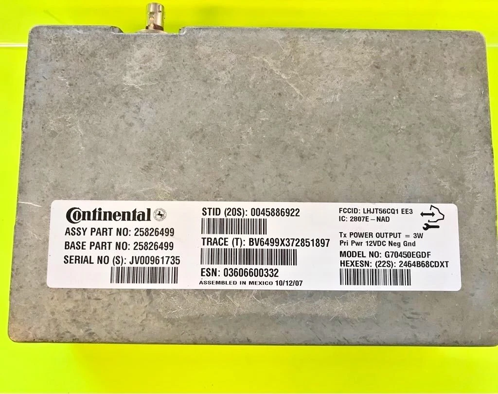 05 -11 Cadillac STS Continental ONSTAR MODULE COMMUNICATION 25826422 - Image 4
