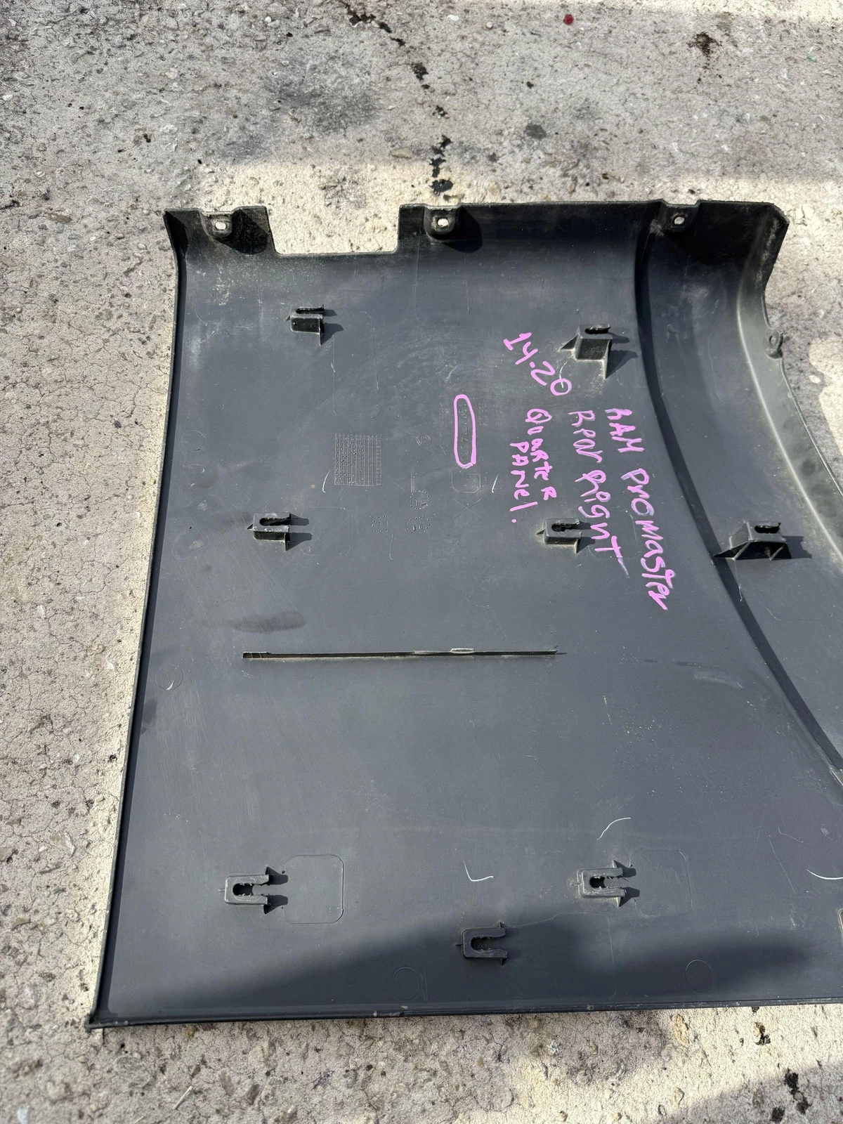 2014-2021 Dodge RAM ProMaster 2500 Rear Right Fender Quarter Panel Molding - Image 4