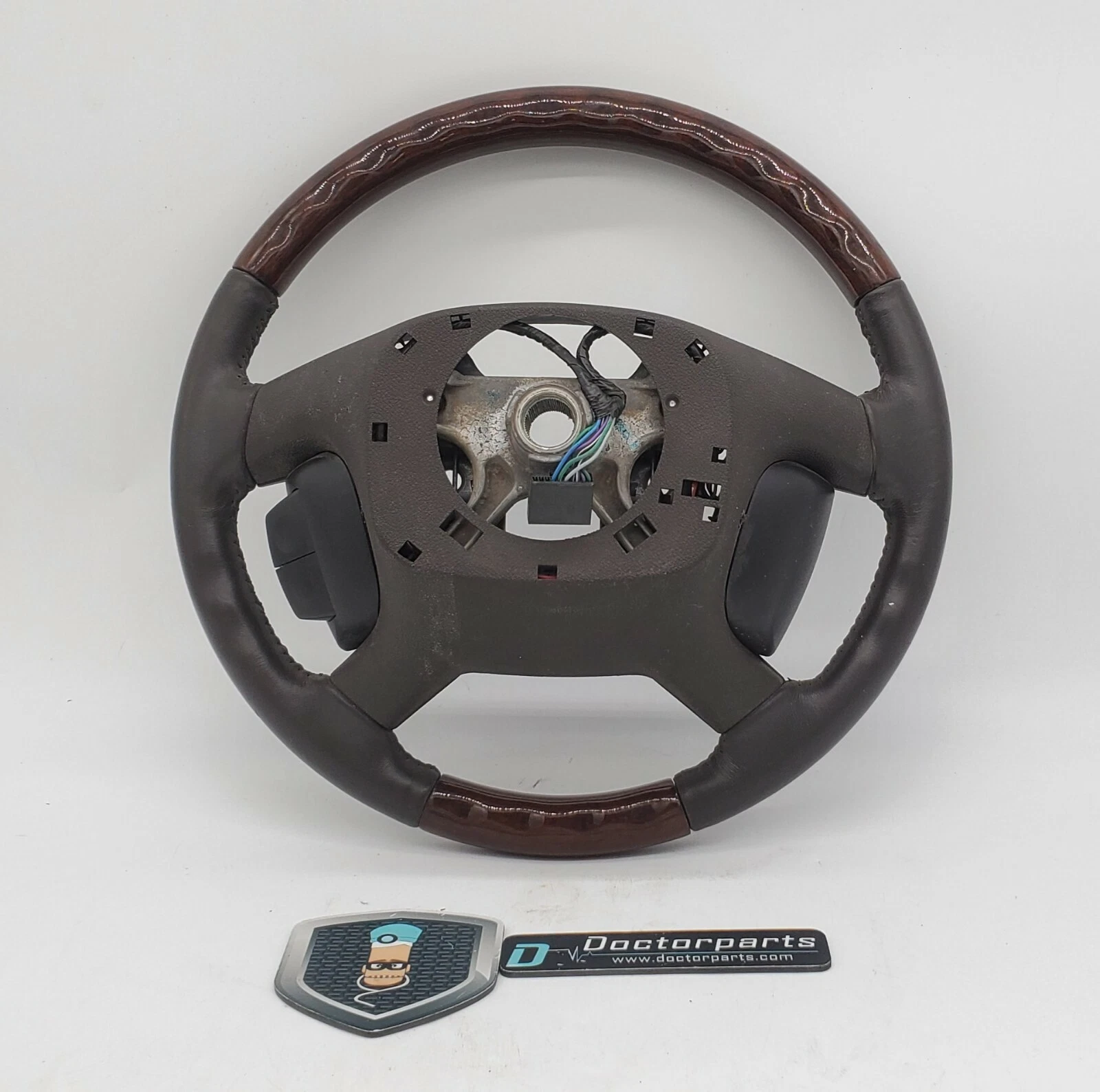 2014 BUICK ENCLAVE OEM STEERING WHEEL WOOD GRAIN TRIM CONTROLS 2283321 13 - Image 2
