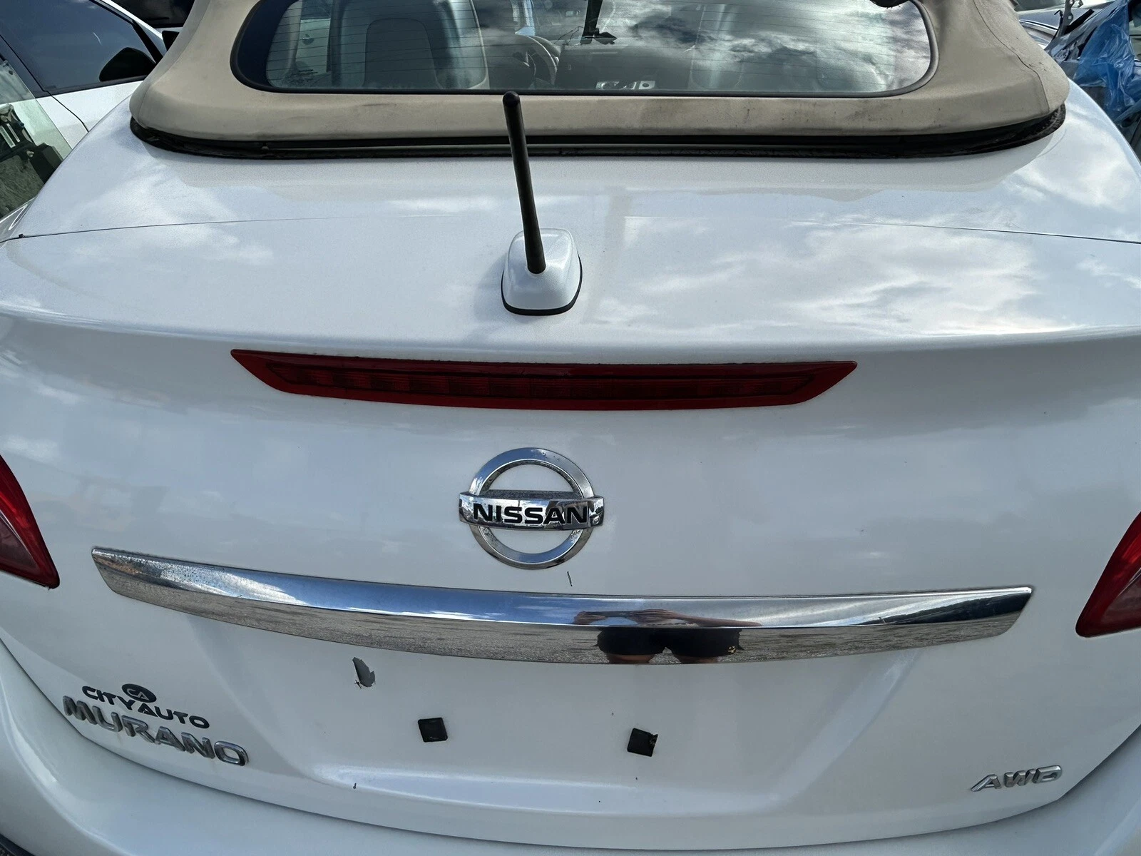 2014 NISSAN MURANO CROSSCABRIOLET HOOD OEM ORIGINAL WHITE MURANO - Image 12