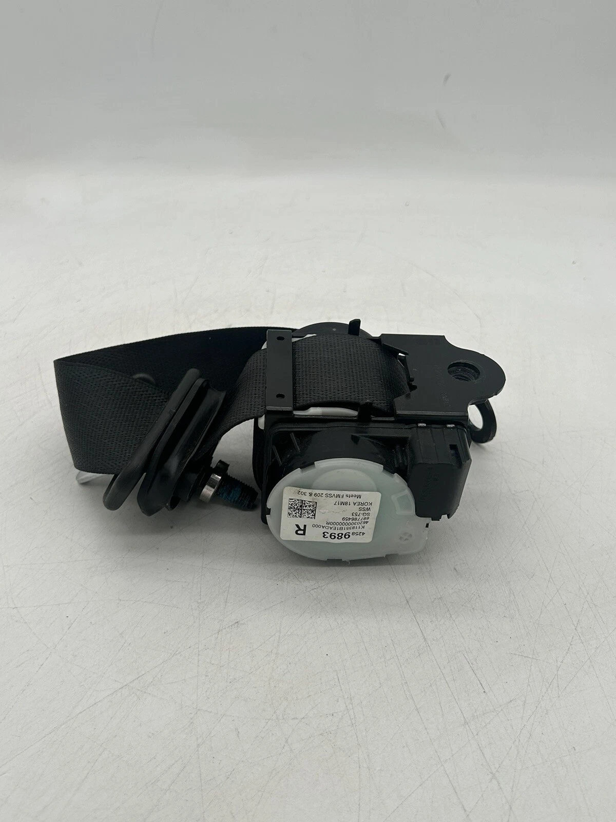 2018-2020 CHEVROLET SPARK REAR RIGHT PASSENGER SIDE SEAT BELT RETRACTOR 42589893 - Image 9