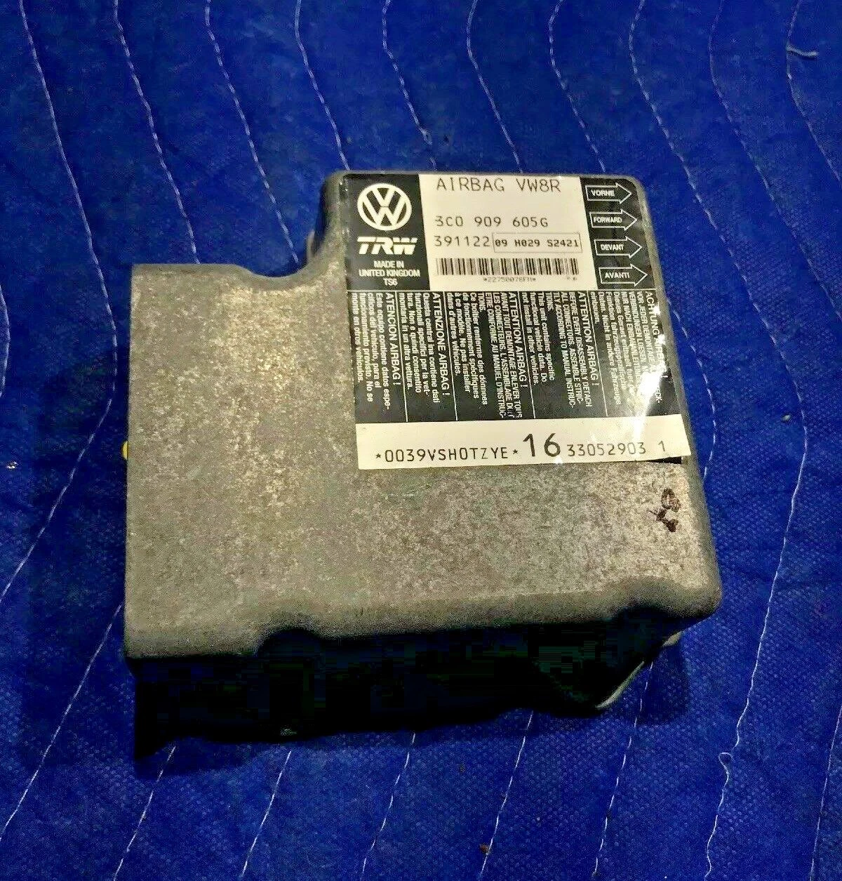 SRS Module 3C0 909 605 G Fits 06-07 VW PASSAT 78493