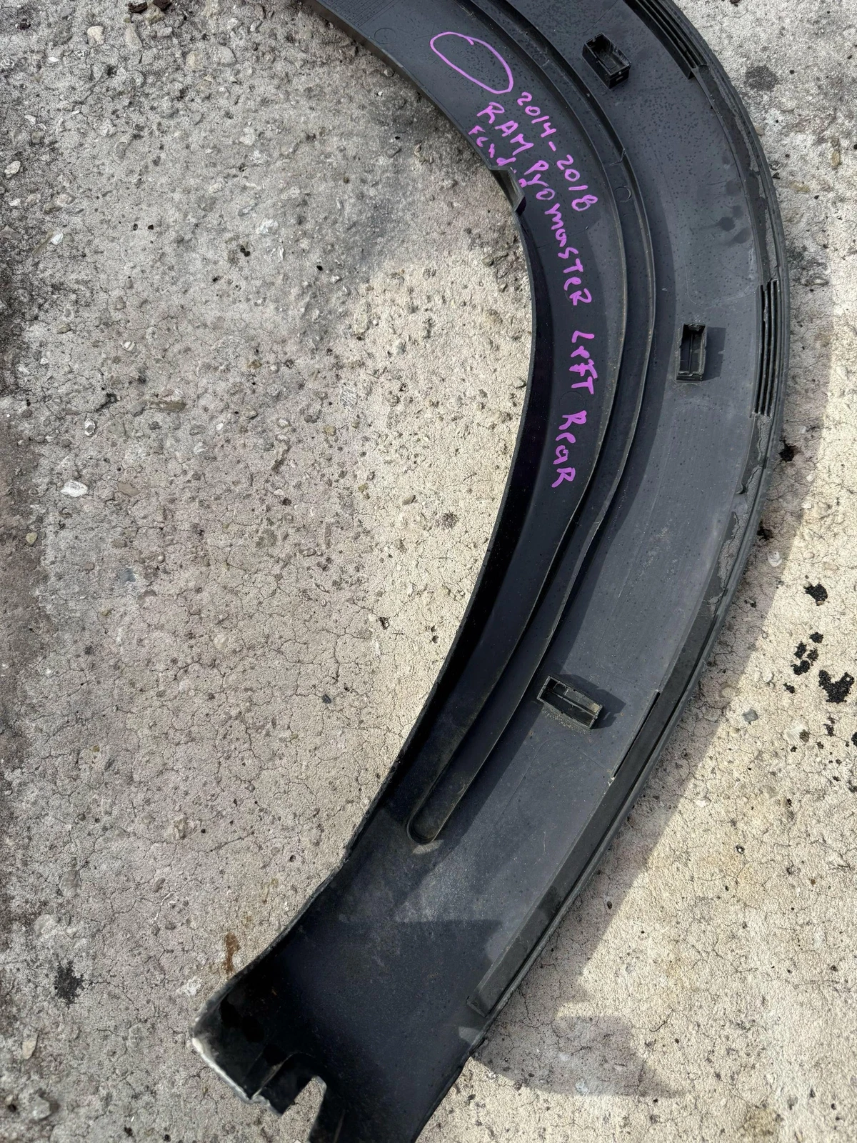 2014-2018 DODGE RAM PROMASTER REAR LEFT SIDE MOLDING WHEEL TRIM FENDER FLARE - Image 5