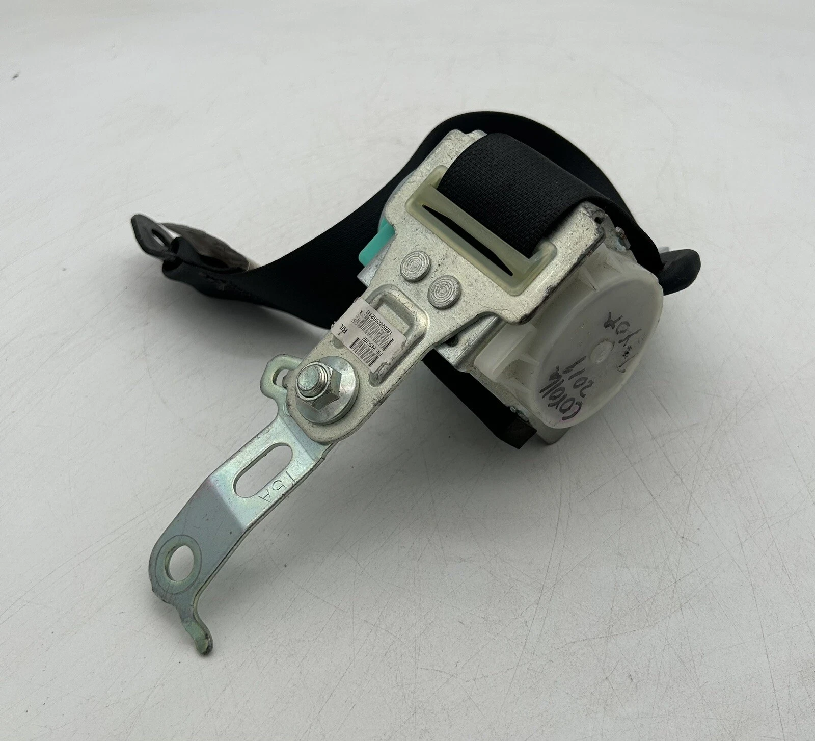 2014-2019 Toyota Corolla 2Nd Row Rear Left Driver Side Seat Belt Retractor Gray - Image 9