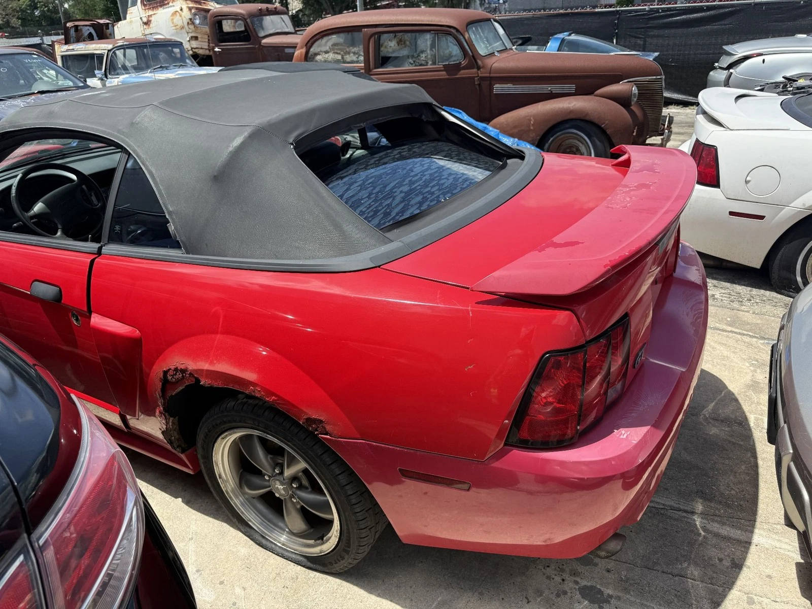99-04 Ford Mustang GT Convertible Rear Trunk Deck Lid Hatch - Image 6