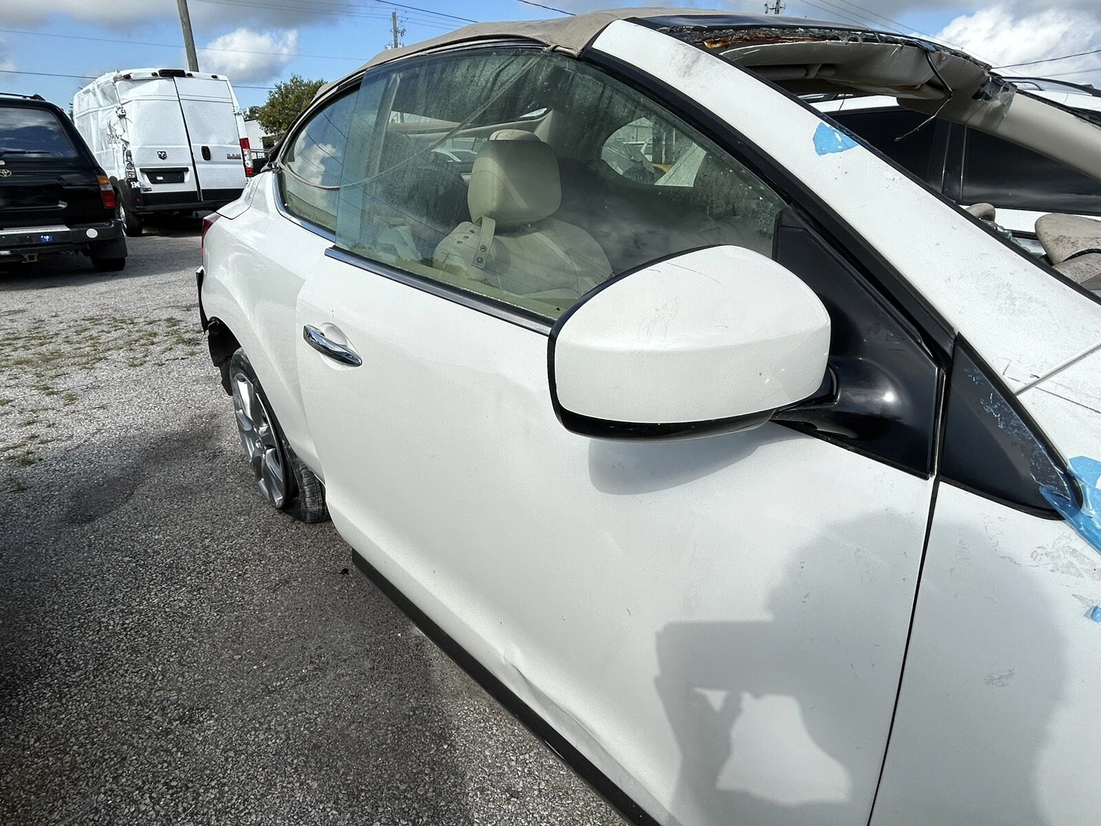 2014 NISSAN MURANO CROSSCABRIOLET HOOD OEM ORIGINAL WHITE MURANO - Image 9