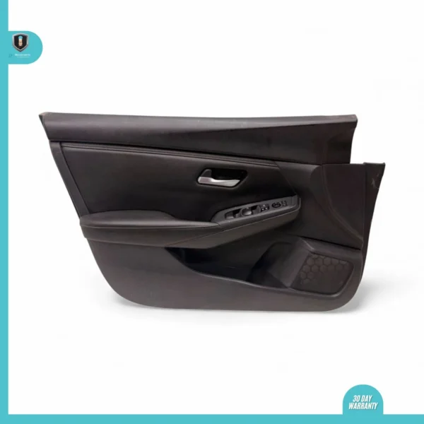 20-25 Nissan Sentra Front Door Trim Panel Left Driver Side Black Leather OEM