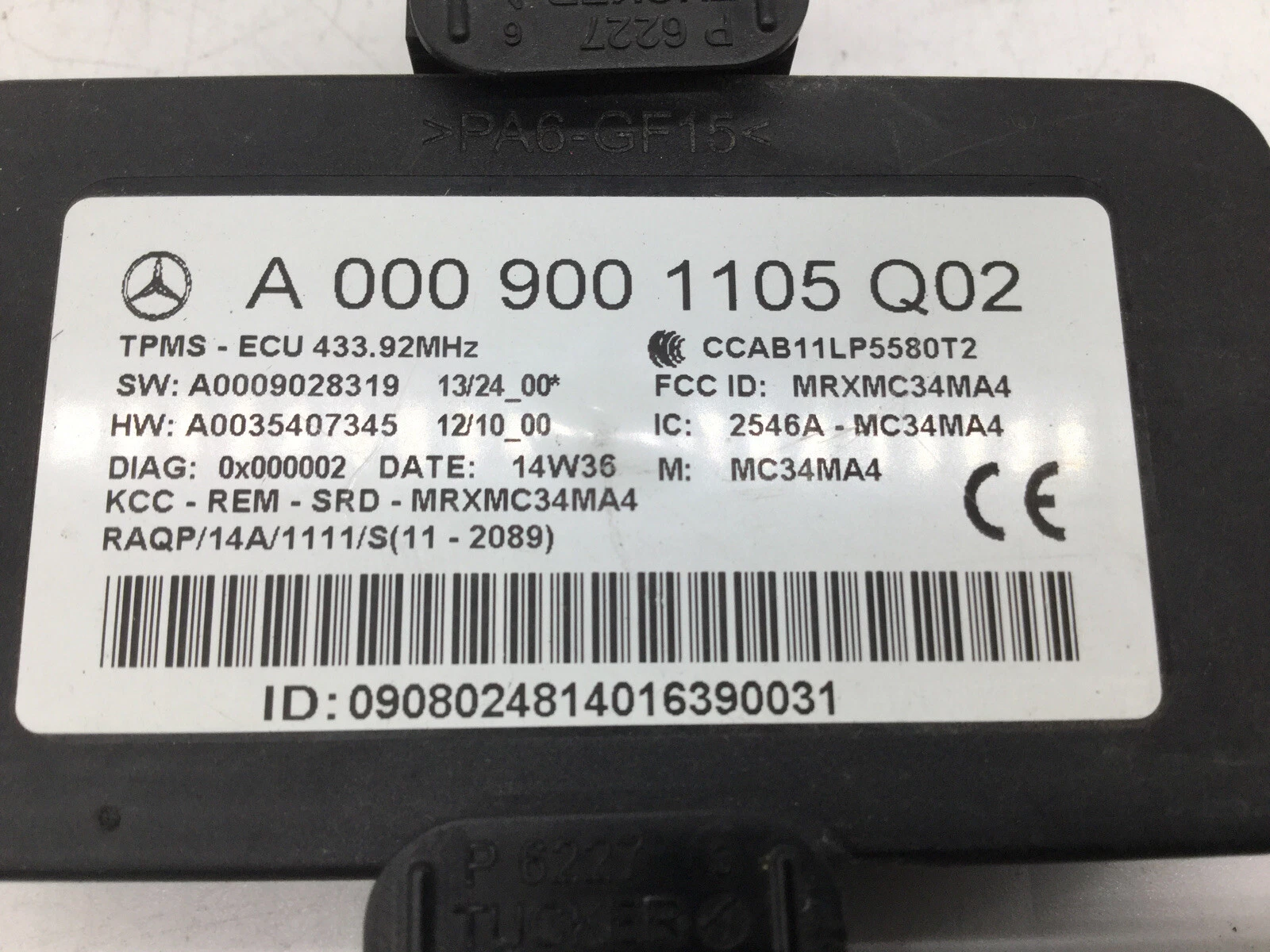 2013-2016 MERCEDES W212 E550 E350 TIRE PRESSURE CONTROL MODULE OEM USED - Image 5