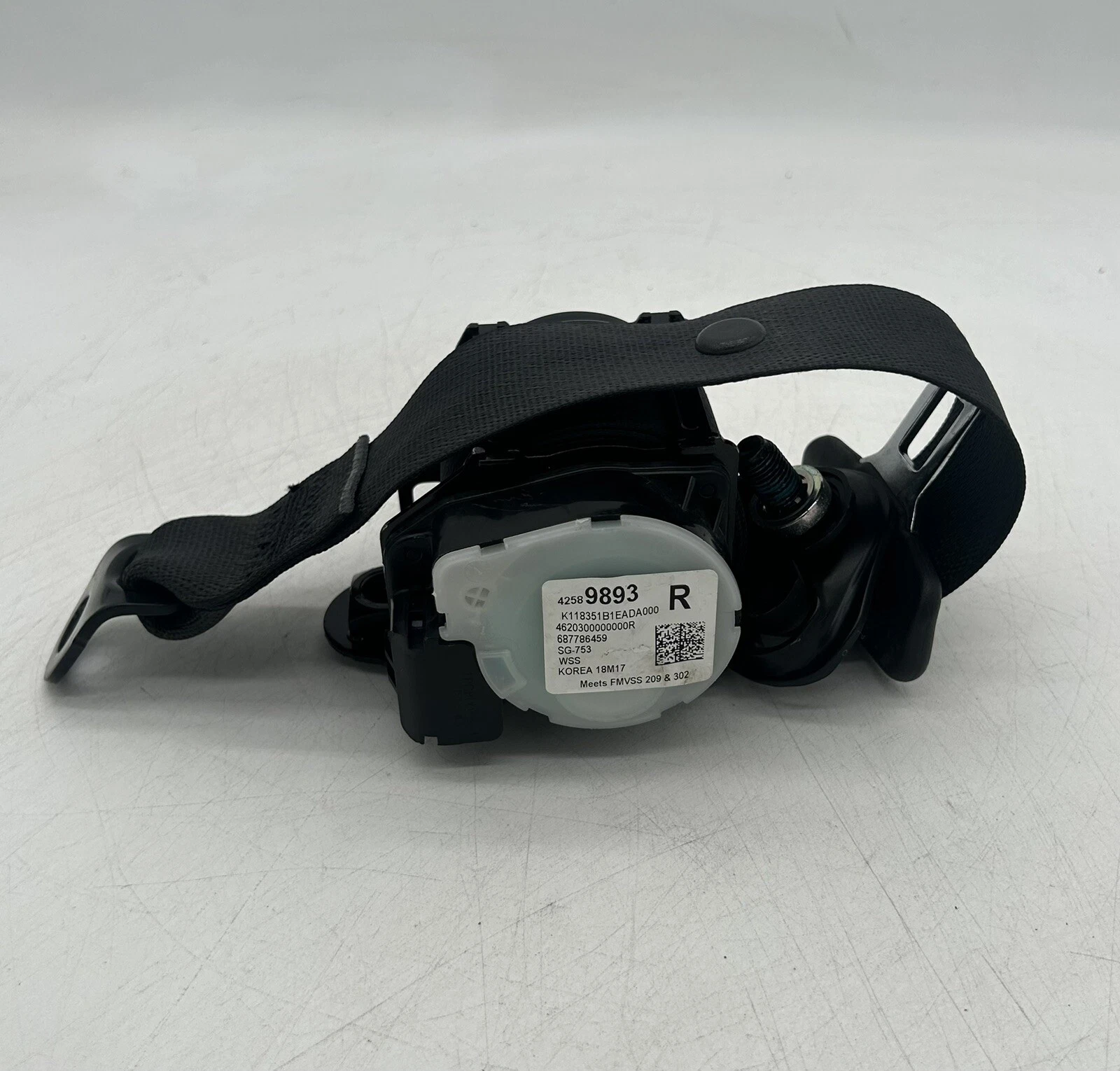 2018-2020 CHEVROLET SPARK REAR RIGHT PASSENGER SIDE SEAT BELT RETRACTOR 42589893 - Image 3