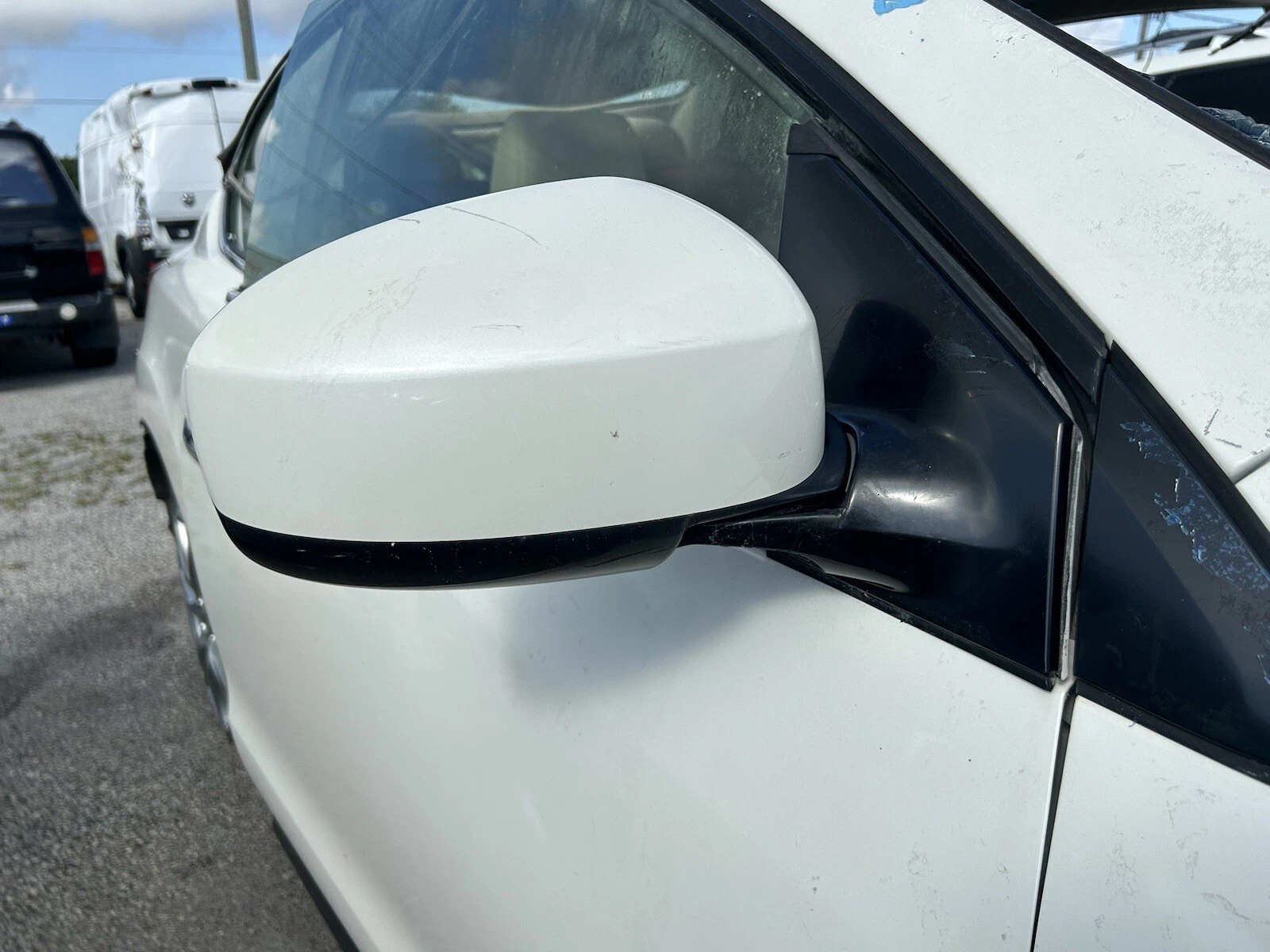 2014 Nissan Murano Crosscabriolet Front Left Driver Door Shell White - Image 9