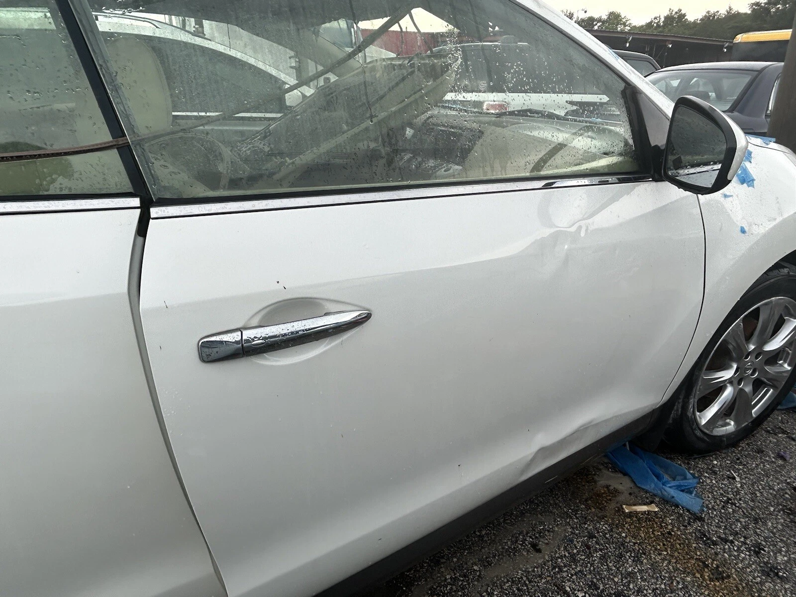 2014 Nissan Murano Crosscabriolet Front Left Driver Door Shell White - Image 4