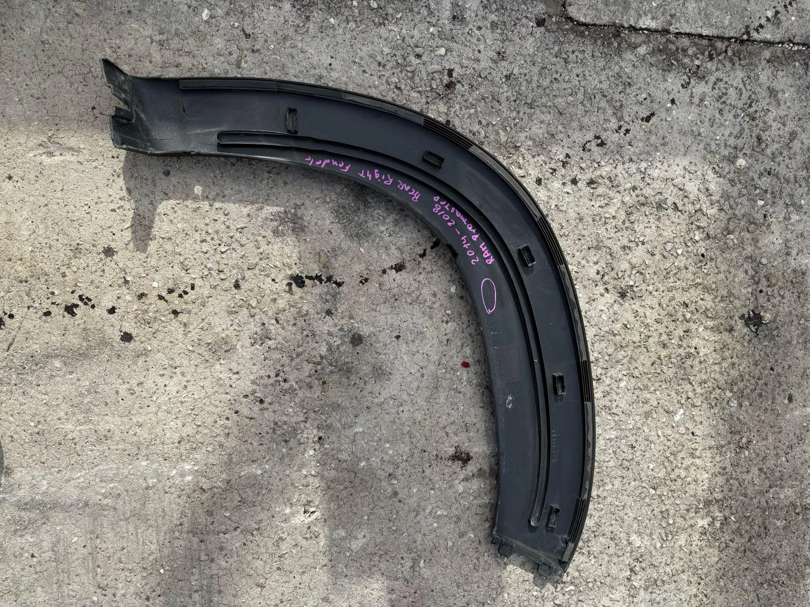 2014-2018 DODGE RAM PROMASTER REAR RIGHT MOLDING WHEEL TRIM FENDER FLARE OEM - Image 6