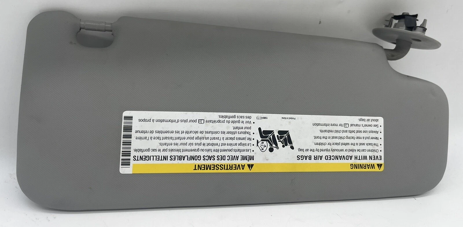 2012-2019 Chevrolet Sonic Driver Sun Visor Mirror Left Sunvisor Gray JN9AK - Image 4