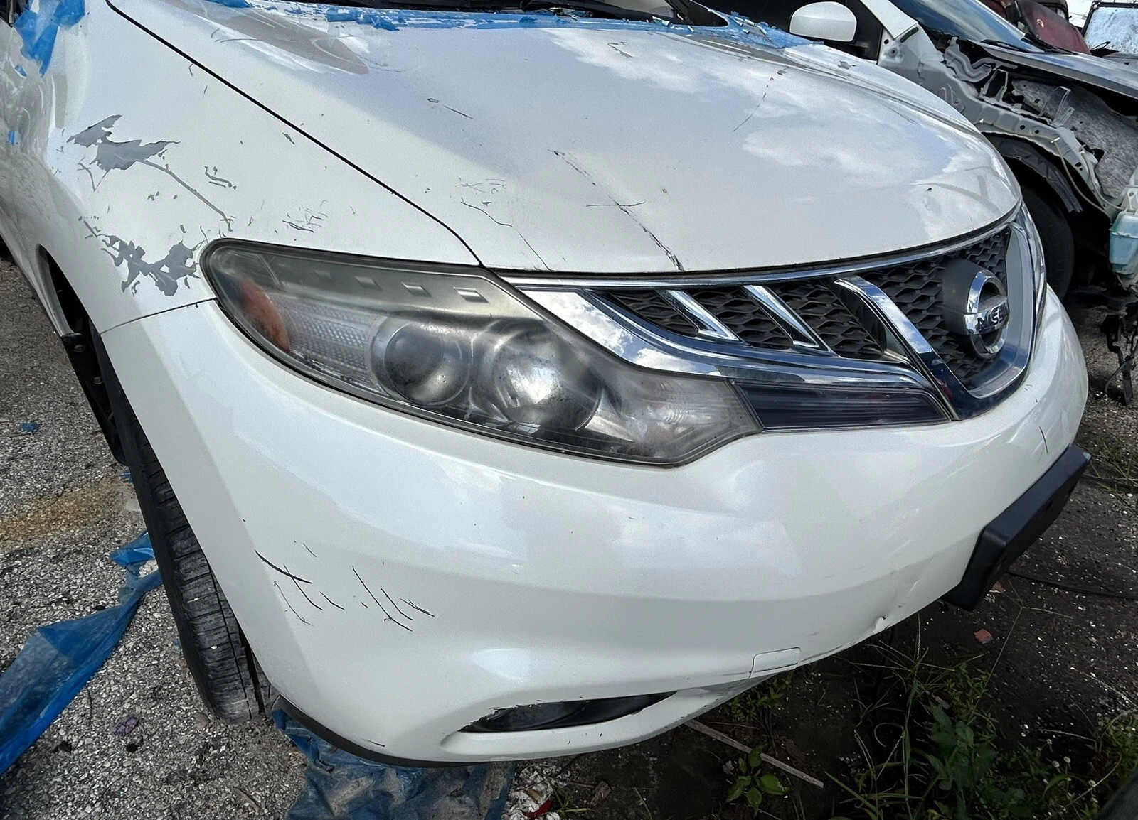 2014 NISSAN MURANO CROSSCABRIOLET HOOD OEM ORIGINAL WHITE MURANO - Image 4