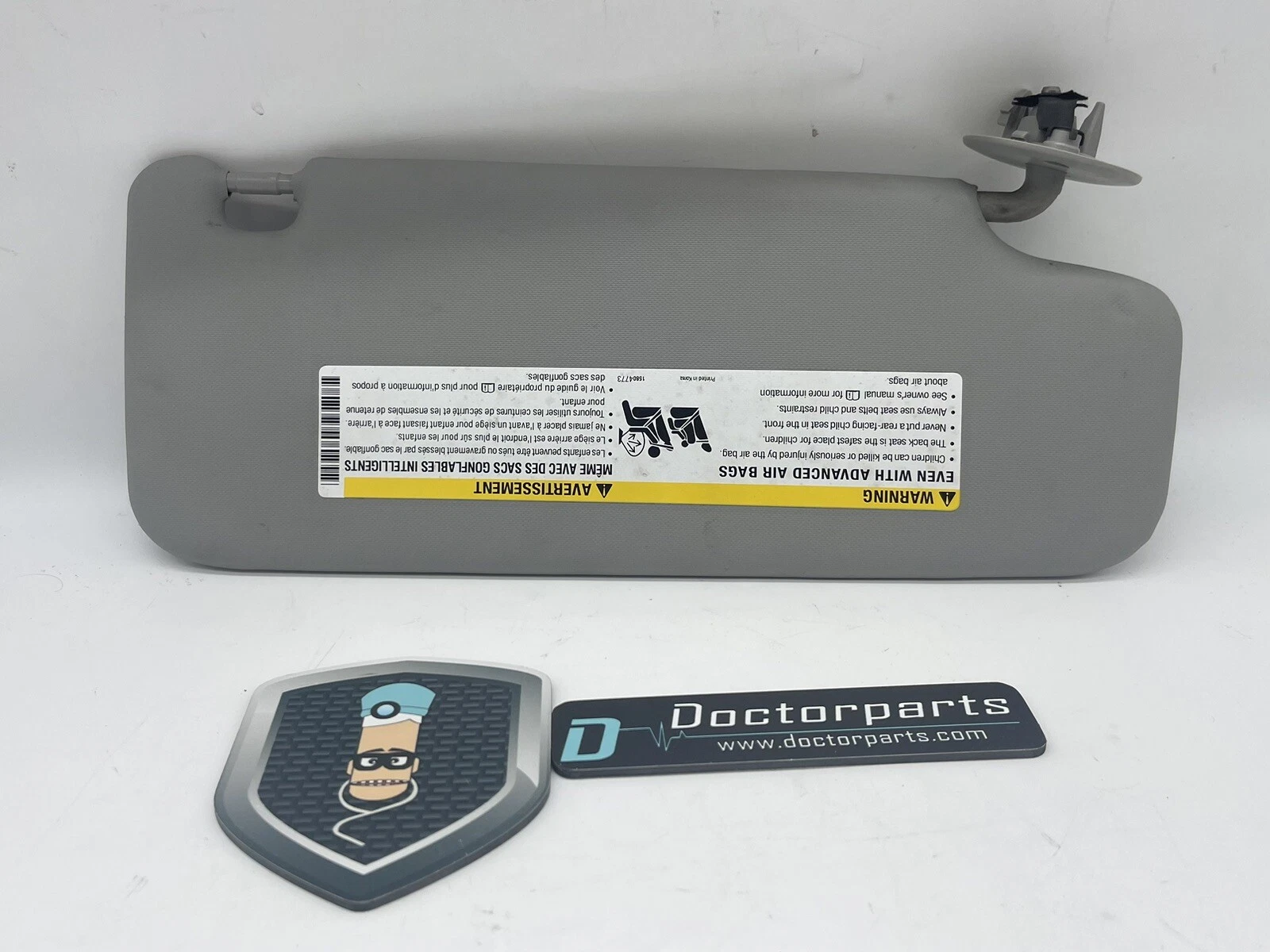 2012-2019 Chevrolet Sonic Driver Sun Visor Mirror Left Sunvisor Gray JN9AK - Image 3