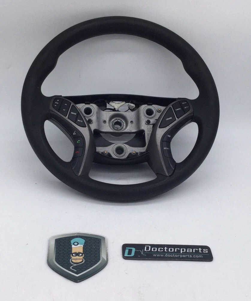 2013 HYUNDAI ELANTRA STEERING WHEEL W/CRUISE CONTROL & AUDIO USED OEM