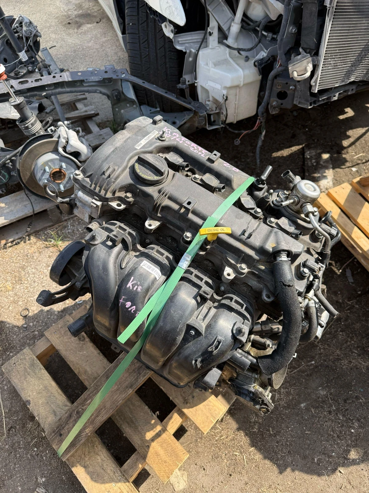 2014-16 KIA FORTE 2.0L ENGINE MOTOR 4cyl OEM (FOR PARTS) PARTS ONLY - Image 2