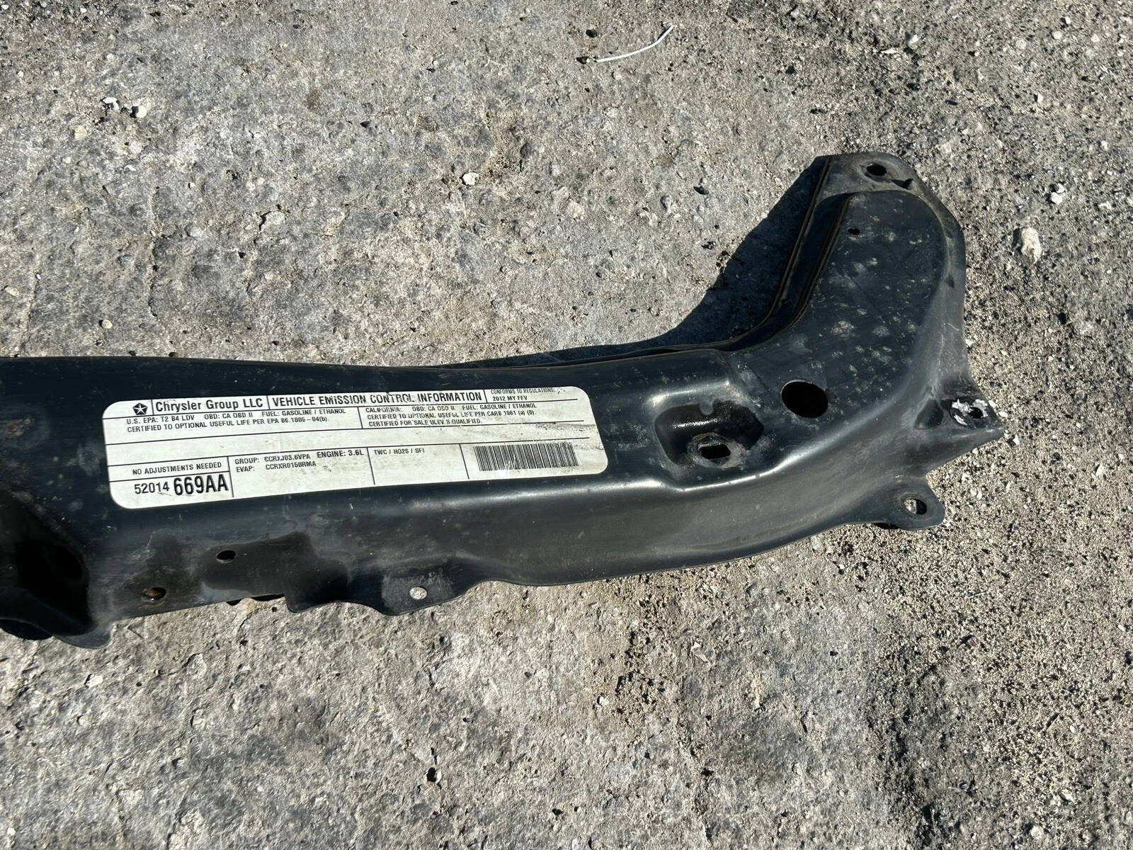 2011-2020 DODGE GRAND CARAVAN RADIATOR SUPPORT UPPER TIE BAR OEM 52014669AA ⭐️⭐️ - Image 4