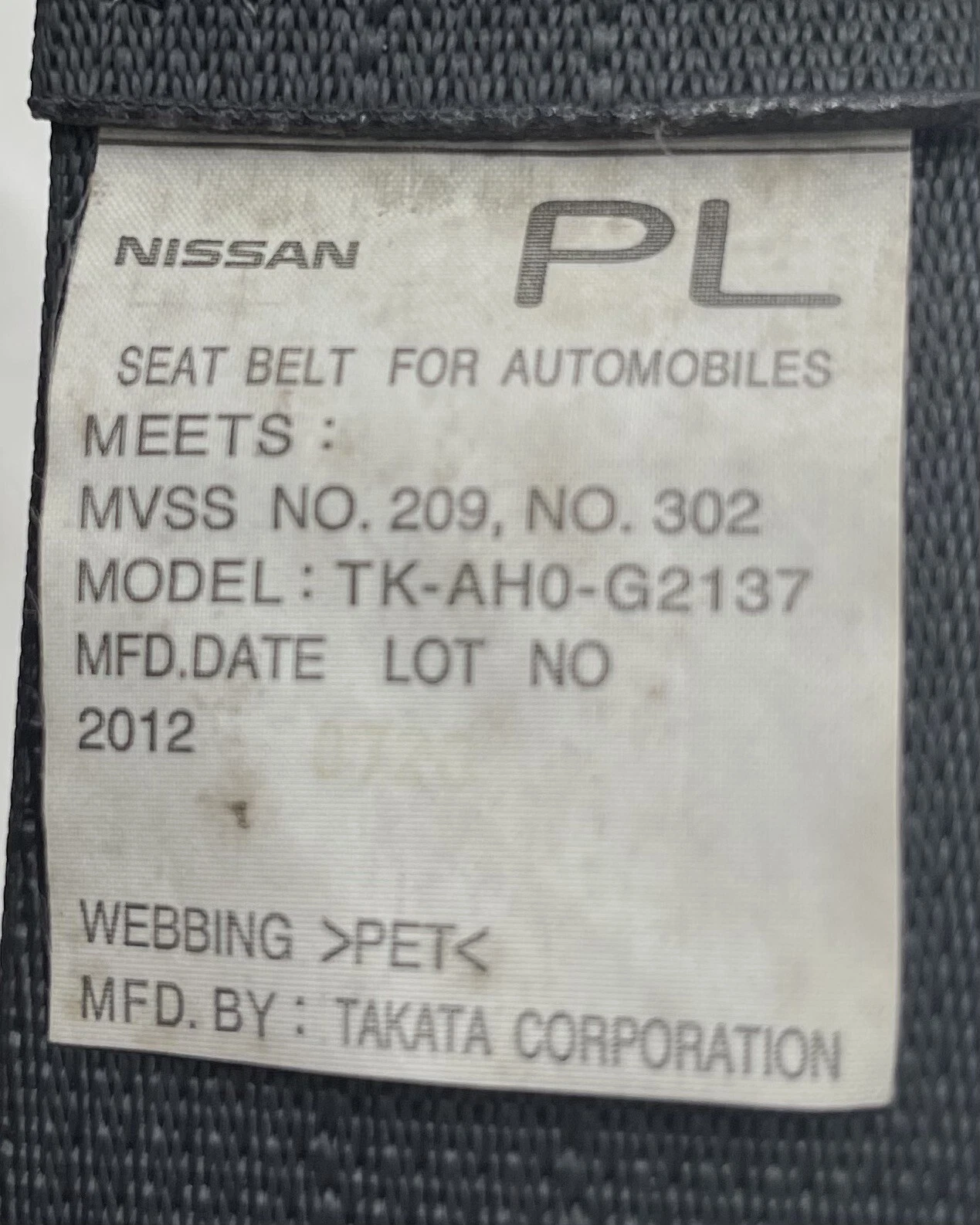 NISSAN MURANO CROSSCABRIOLET LEFT SEAT BELT RETRACTOR OEM 2011 - 2014 - Image 6