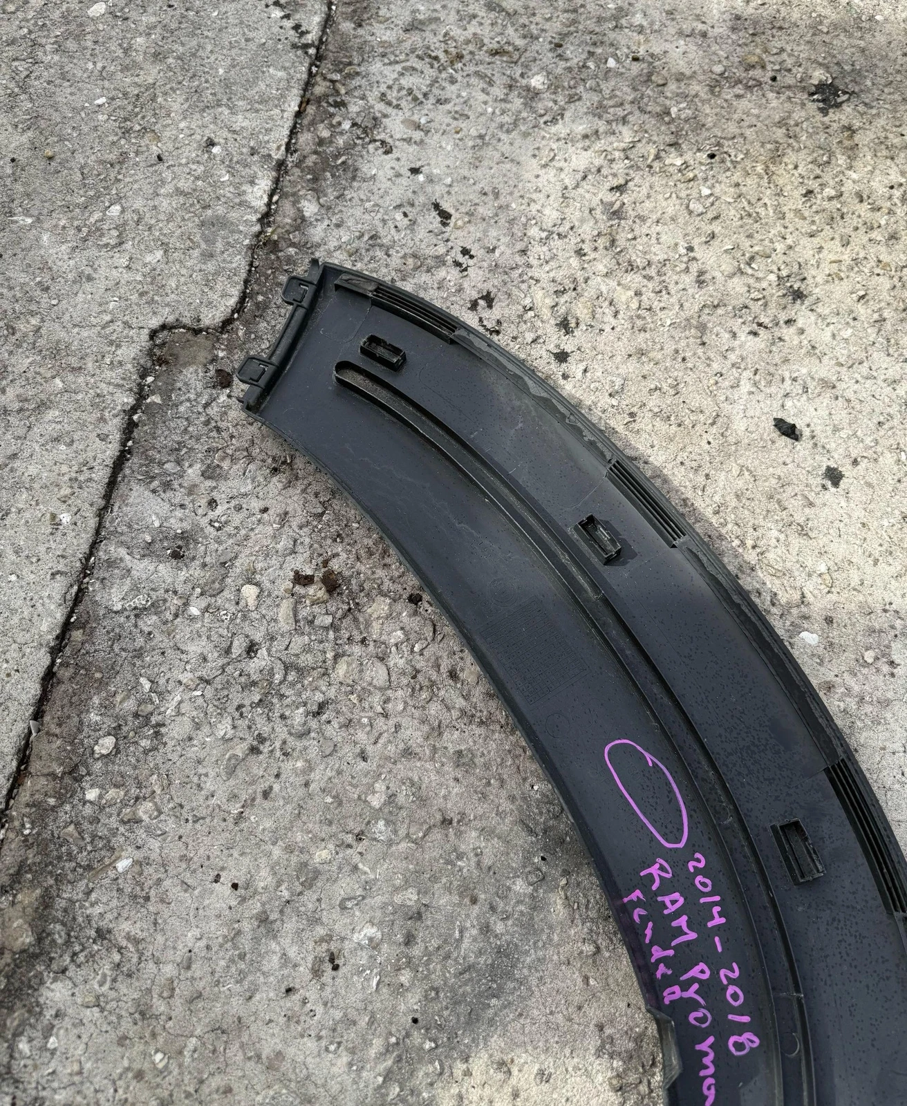 2014-2018 DODGE RAM PROMASTER REAR LEFT SIDE MOLDING WHEEL TRIM FENDER FLARE - Image 7