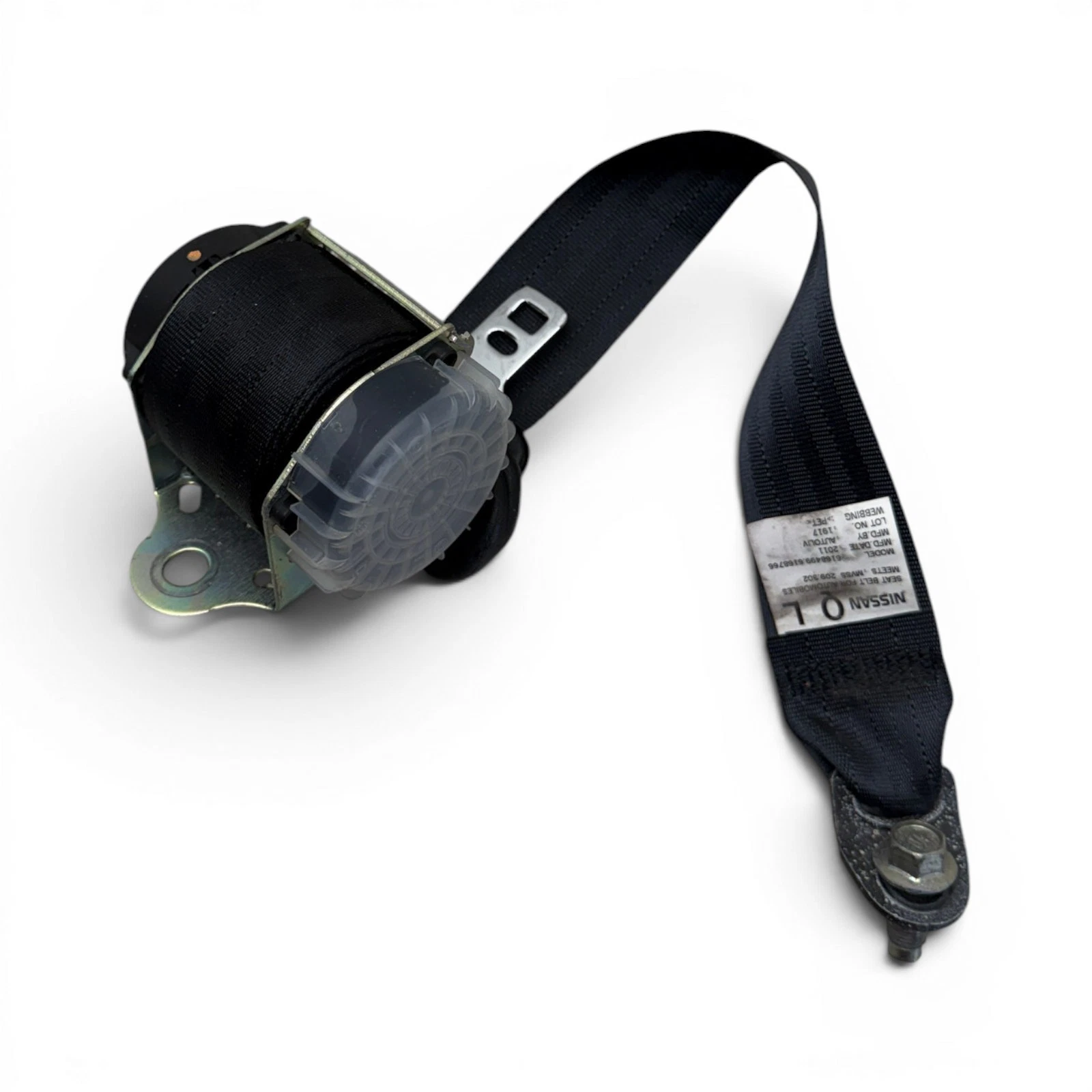 2011 - 2017 Nissan Juke Rear Left Side Seat Belt Retractor Black OEM, 888451KM0A - Image 3